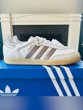 Adidas Samba OG Women's KK2504 Sneakers Cloud White / Coffee Metallic / Gum